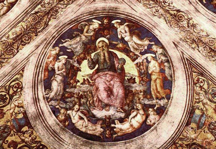 Pietro Perugino God the Creator and Angels oil painting image
